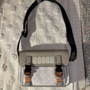Track Messenger In Colorblock Signature Canvas With Coach
